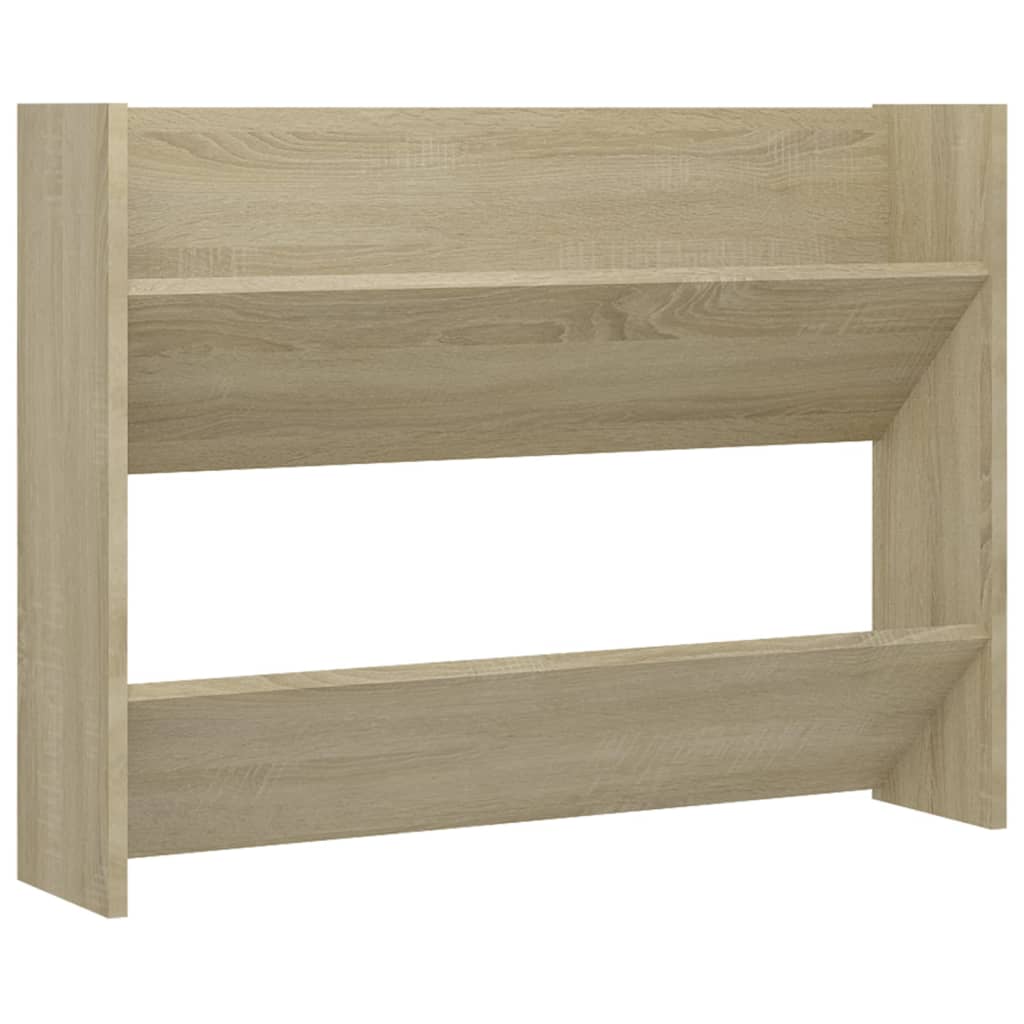 Zapatero de pared madera contrachapada roble Sonoma 80x18x60 cm