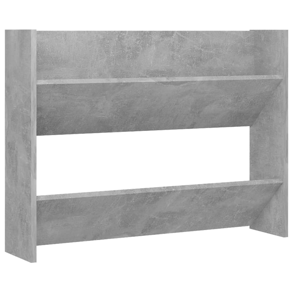 Zapatero de pared madera contrachapada gris hormigón 80x18x60cm