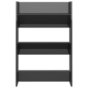 Zapateros de pared 2 uds contrachapada gris brillo 60x18x90 cm v9772 - Vetonek