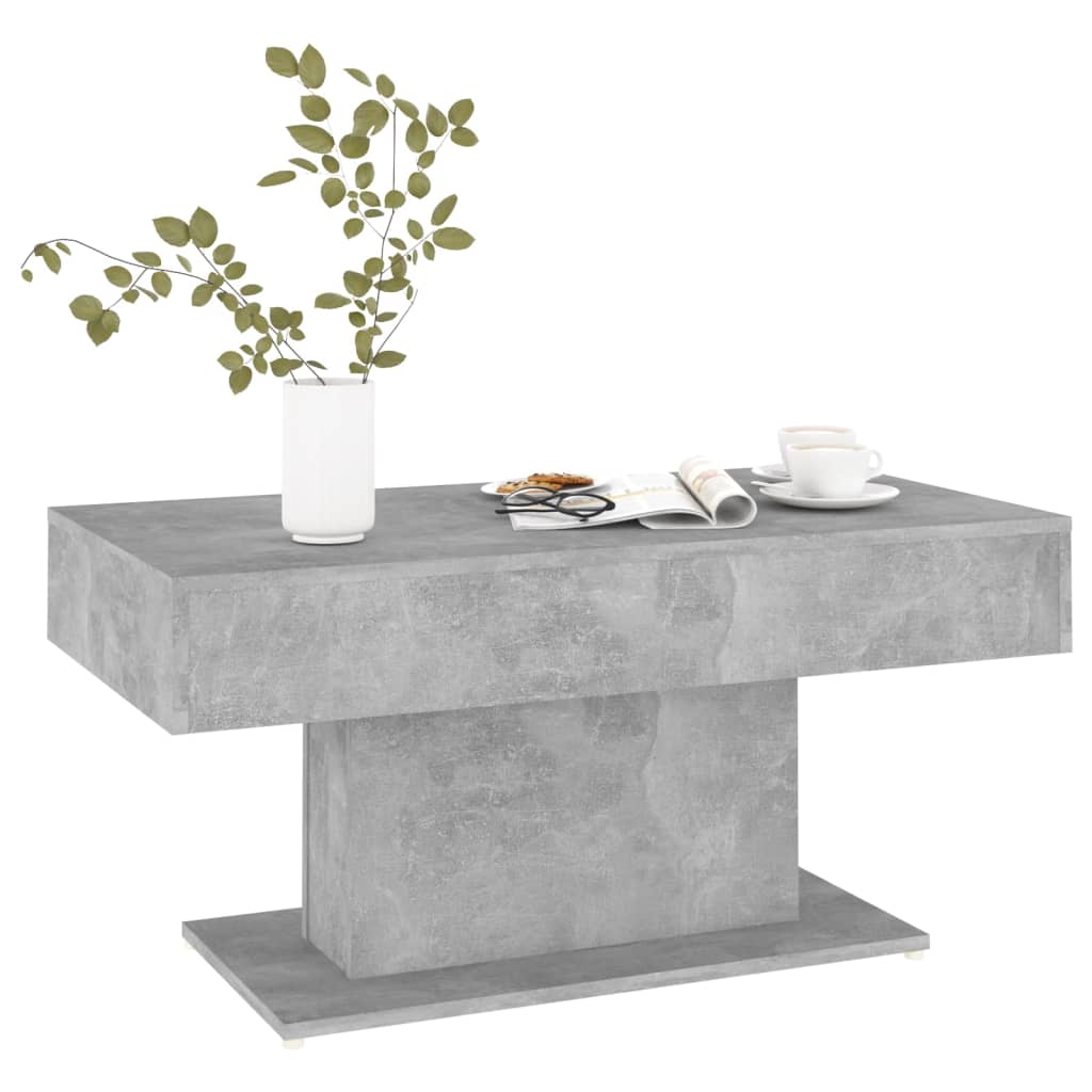 Tabella centrale in legno grigio 96x50x45 cm