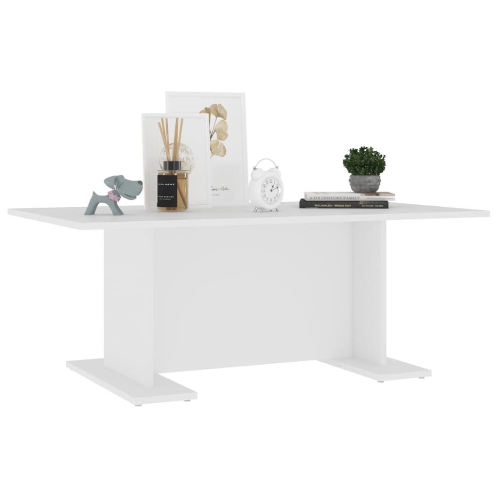 White wooden table 103,5x60x40 cm