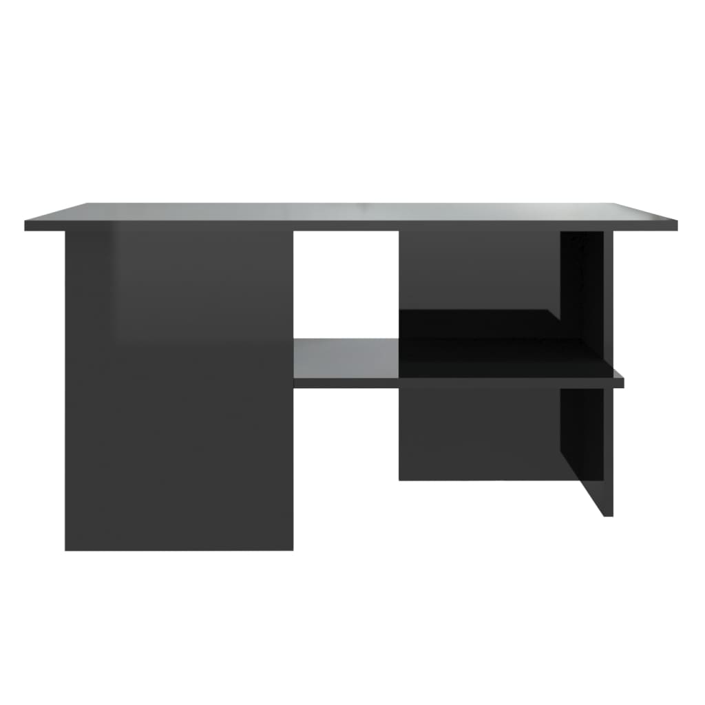 Black wooden table shine 90x60x46.5 cm