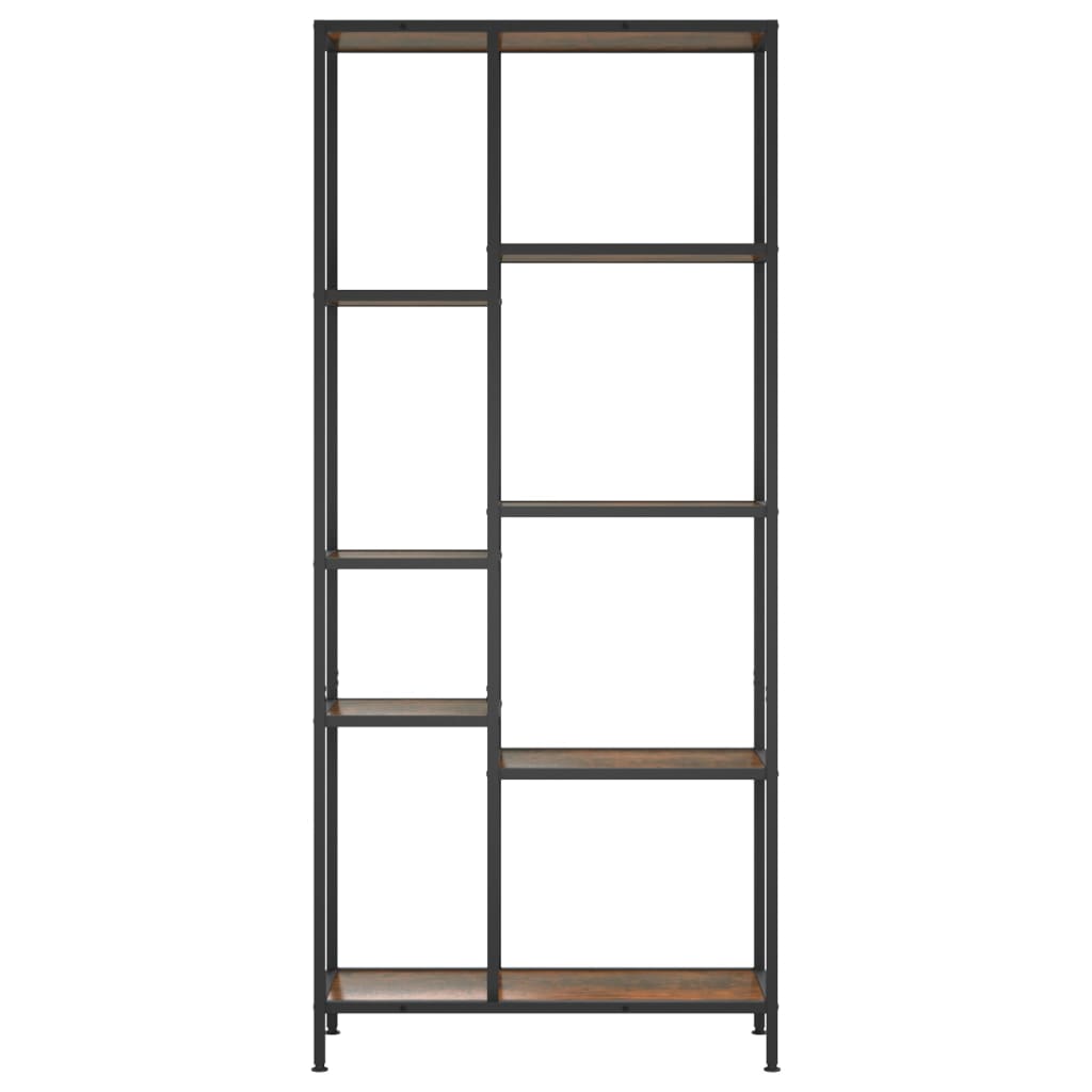 80x30x180 cm wood and steel shelf