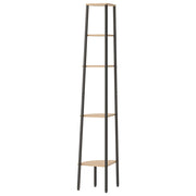 Estantería esquina 5 baldas marrón claro negro 45,5x31,5x180 cm v3489 - Vetonek