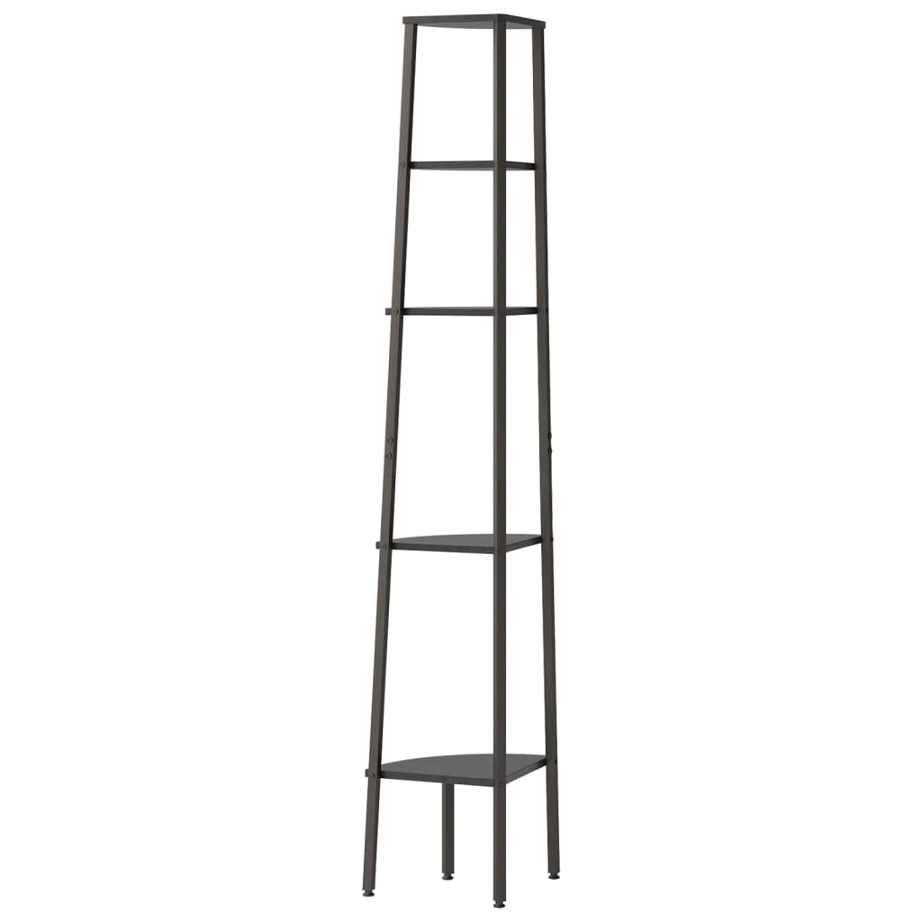 Estantería de esquina de 5 niveles negra 45,5x31,5x180 cm - Vetonek