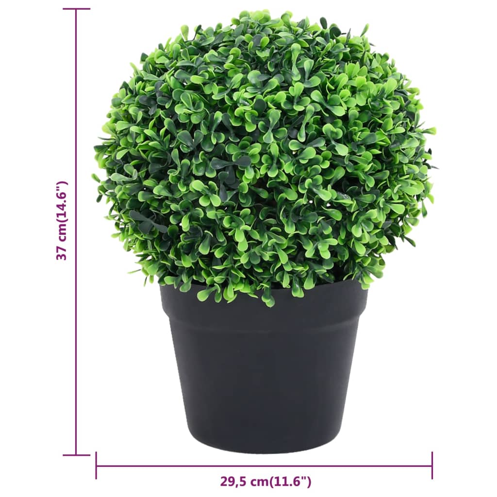 Artificial Boj Plants 2 UDs Ball Green Must 37 cm