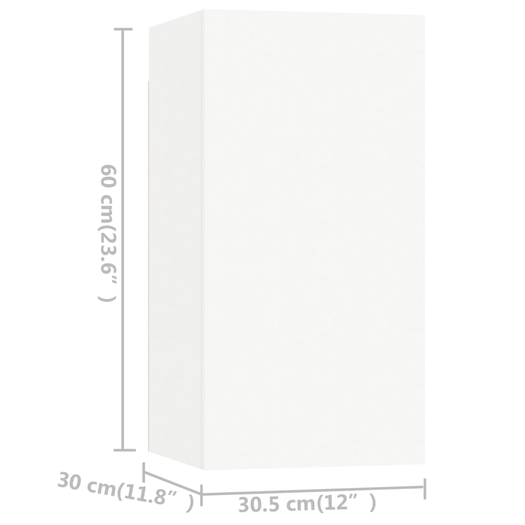 Juego de mueble para TV de 4 piezas madera de ingeniería blanco vidaXL