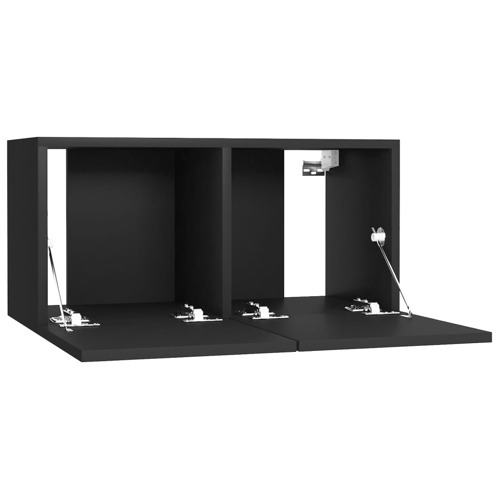 Juego de muebles de TV 5 piezas madera negro vidaXL