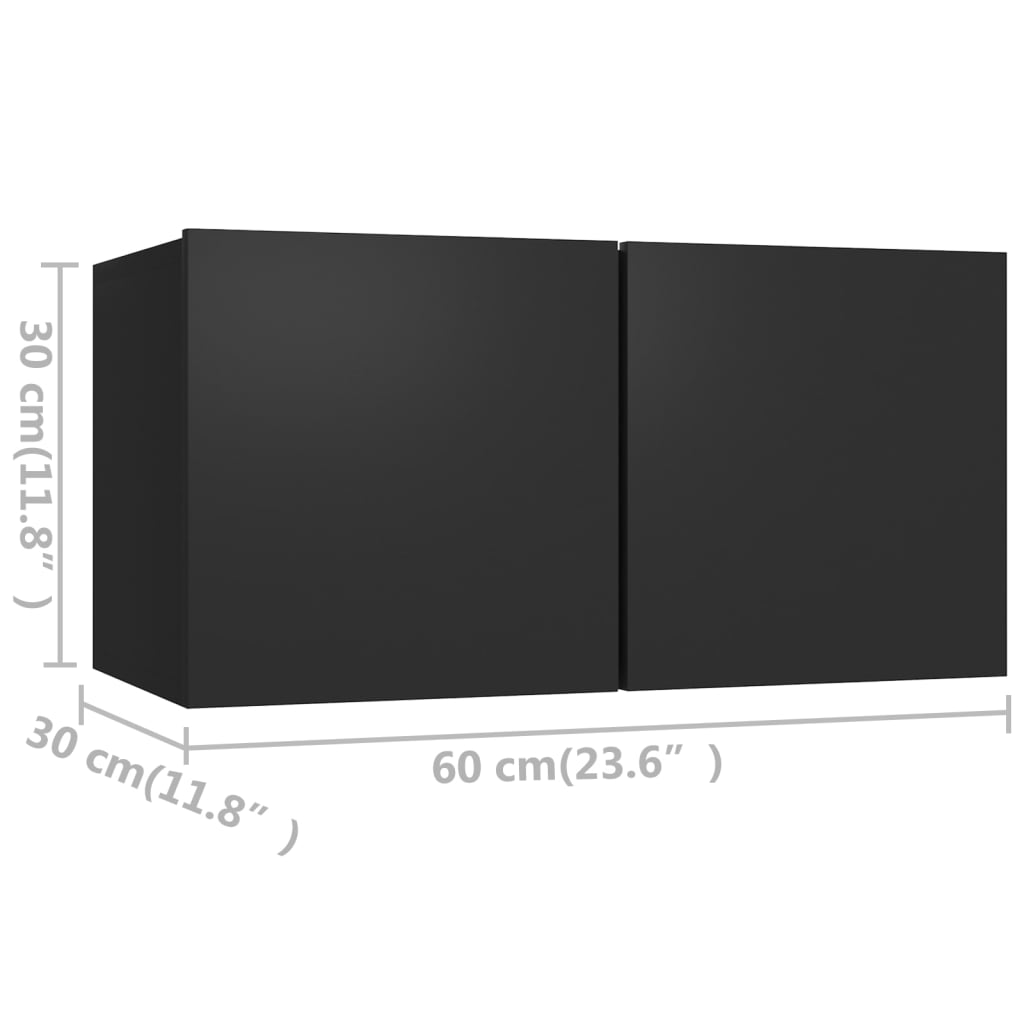 Juego de muebles de TV 5 piezas madera negro vidaXL