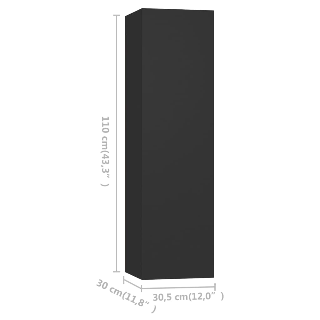 Mobili per salone 4 unità sintetizzate in legno bianco nesso 30.5x30x110 cm