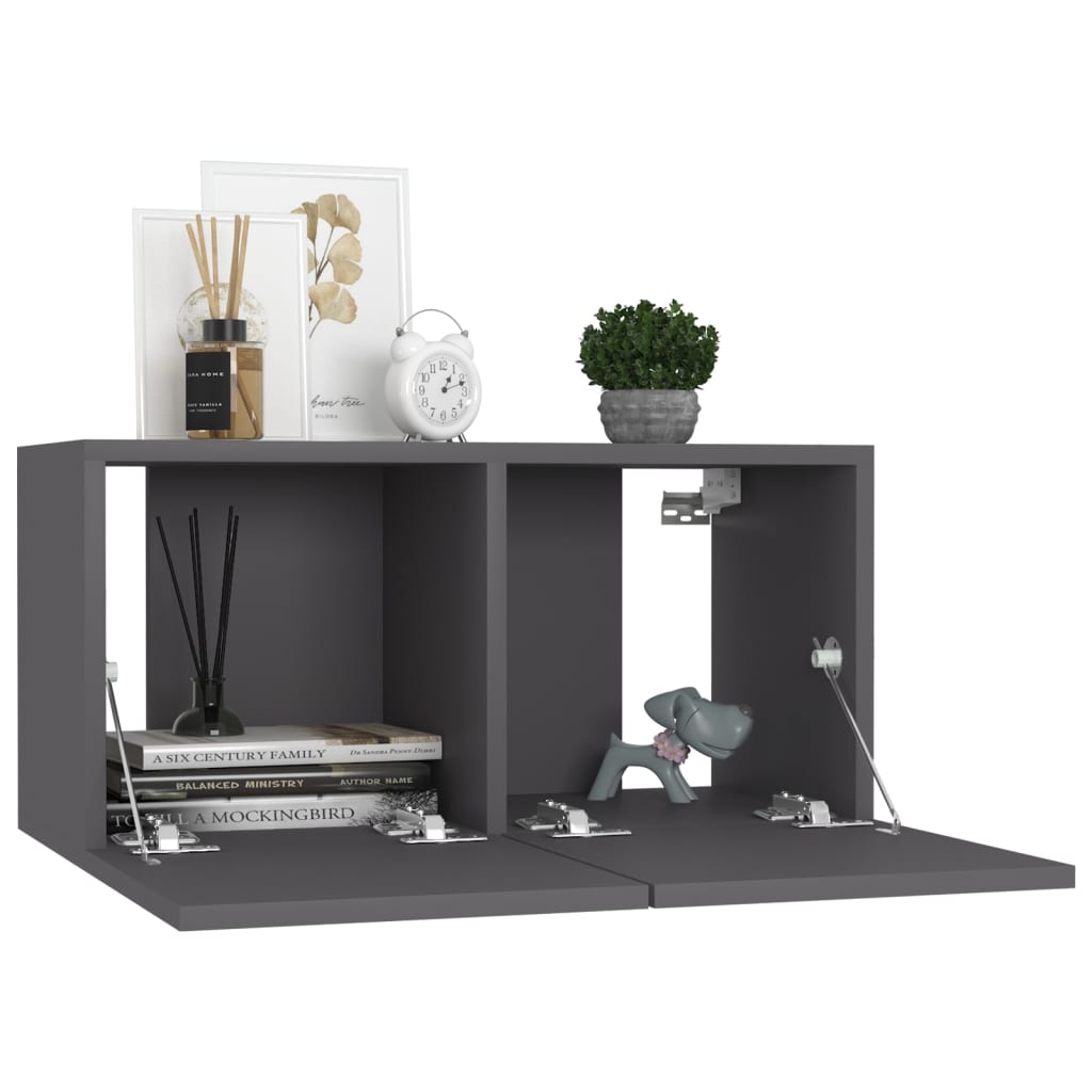 Set de muebles de salón 5 piezas madera sintetizada Nexus gris vidaXL