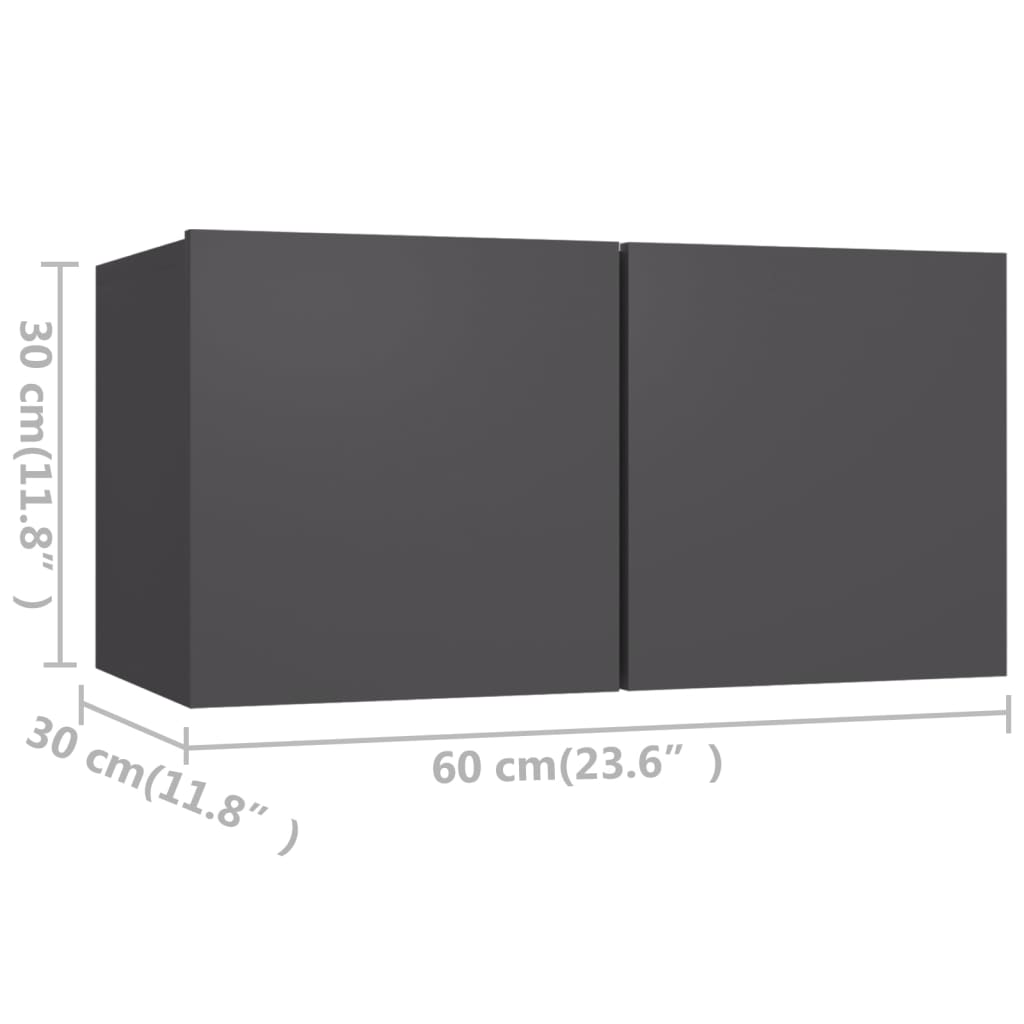 Set de muebles de salón 5 piezas madera sintetizada Nexus gris vidaXL