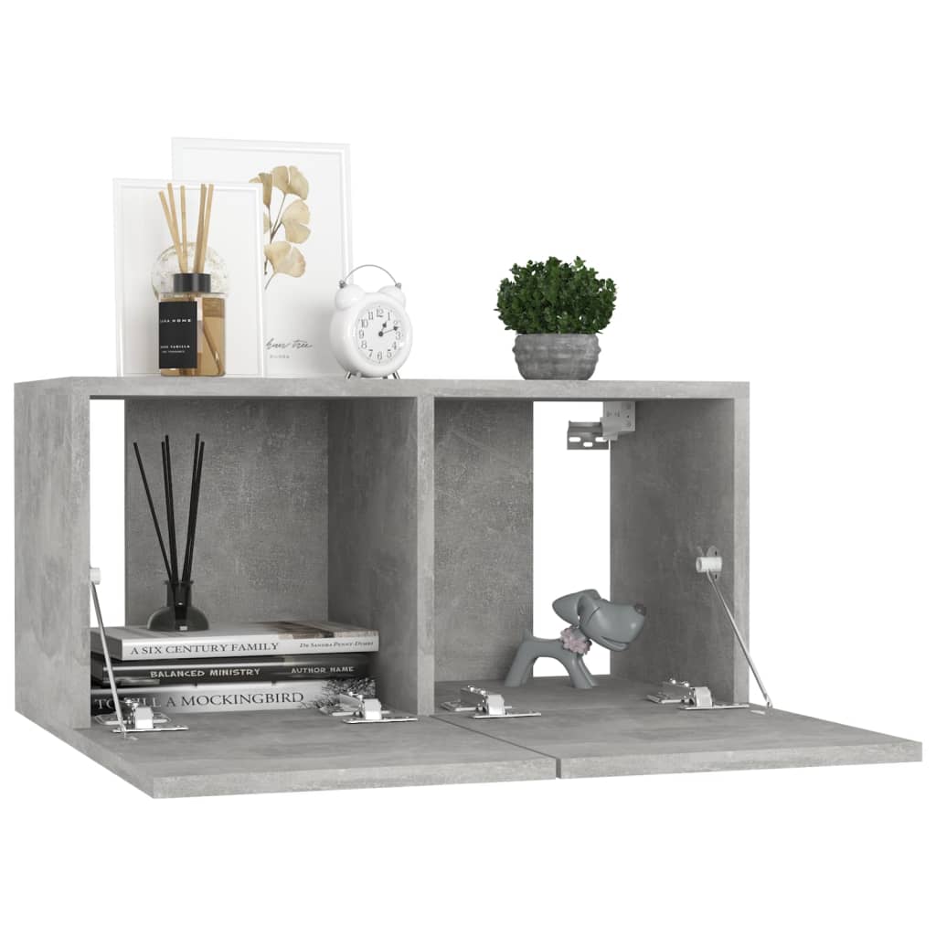 Set de muebles de salón 4 pzas madera sintetizada Nexus gris hormigón vidaXL