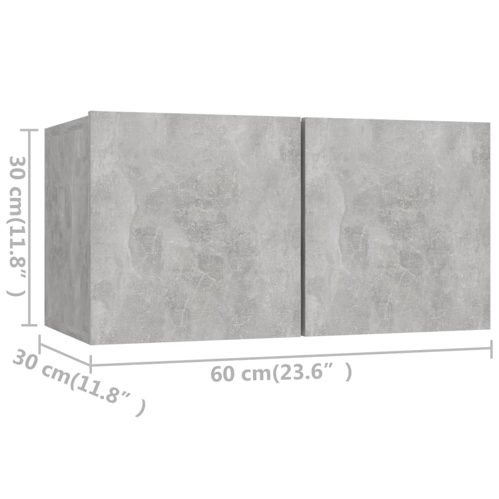 Set de muebles de salón 4 pzas madera sintetizada Nexus gris hormigón vidaXL