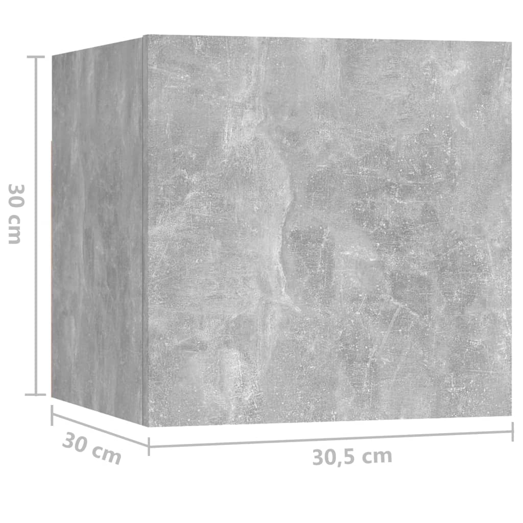 Set de muebles de salón 10 pzas madera ingeniería gris hormigón