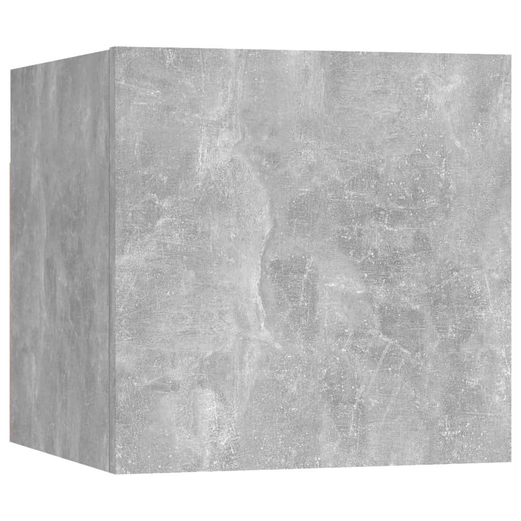 Muebles de TV de pared 8 piezas gris hormigón 30,5x30x30 cm vidaXL