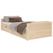 Vetonek Estructura de cama sin colchón madera maciza de pino 90x200 cm