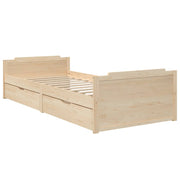 Estructura de cama sin colchón madera maciza de pino 90x200 cm - Vetonek
