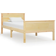 Vetonek Estructura de cama sin colchón madera maciza de pino 90x200 cm