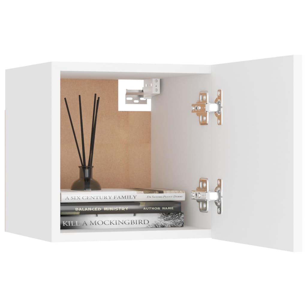 Nachttisch White Engineering Wood 30.5x30x30 cm