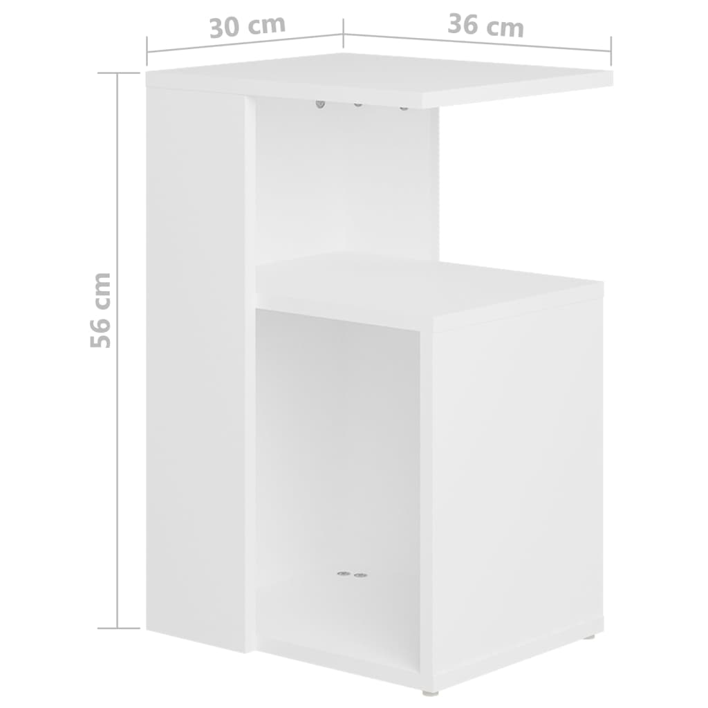 Mesa auxiliar de madera blanco 36x30x56 cm vidaXL