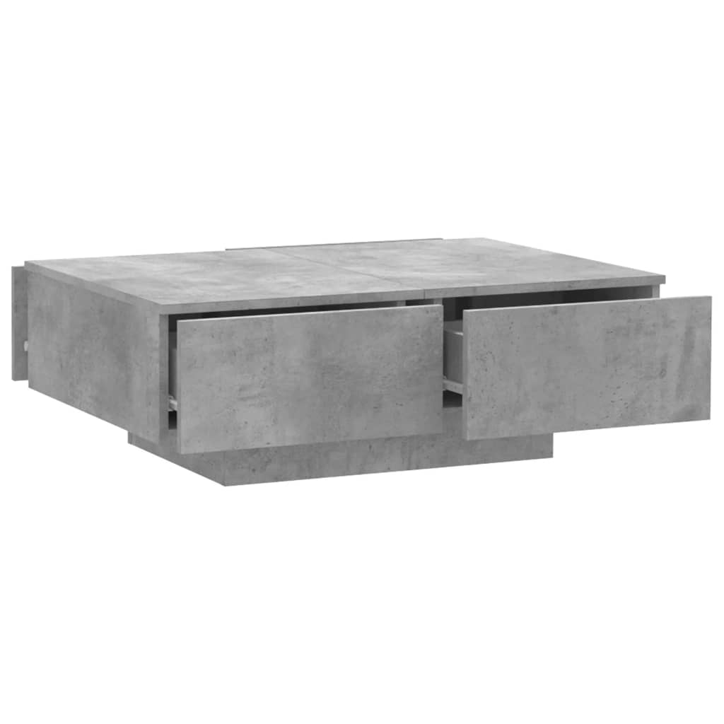 Mesa de centro madera de ingeniería gris hormigón 90x60x31 cm vidaXL