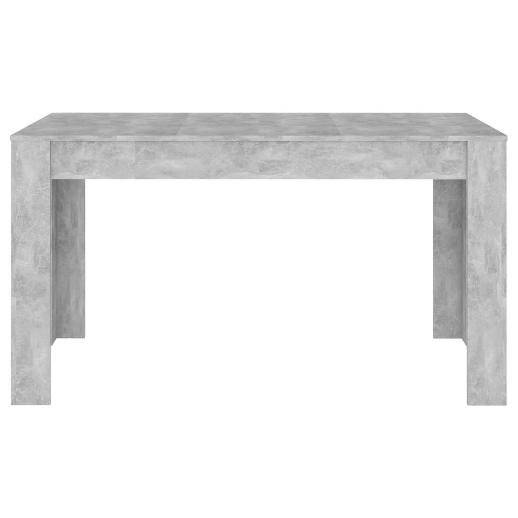 Mesa de comedor gris hormigón 140x74,5x76 cm