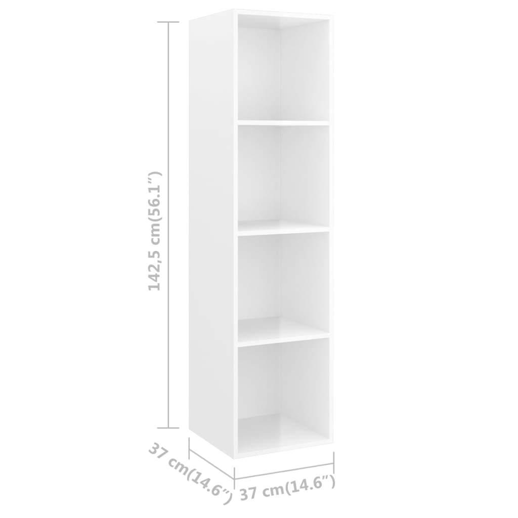 Set de muebles de salón 3 pzas madera sintetizada Nexus blanco brillo