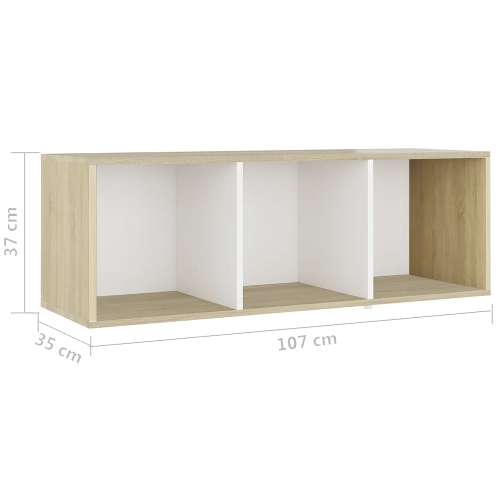 Salon furniture 2 pcs synthesized wood nexus white and oak sonoma