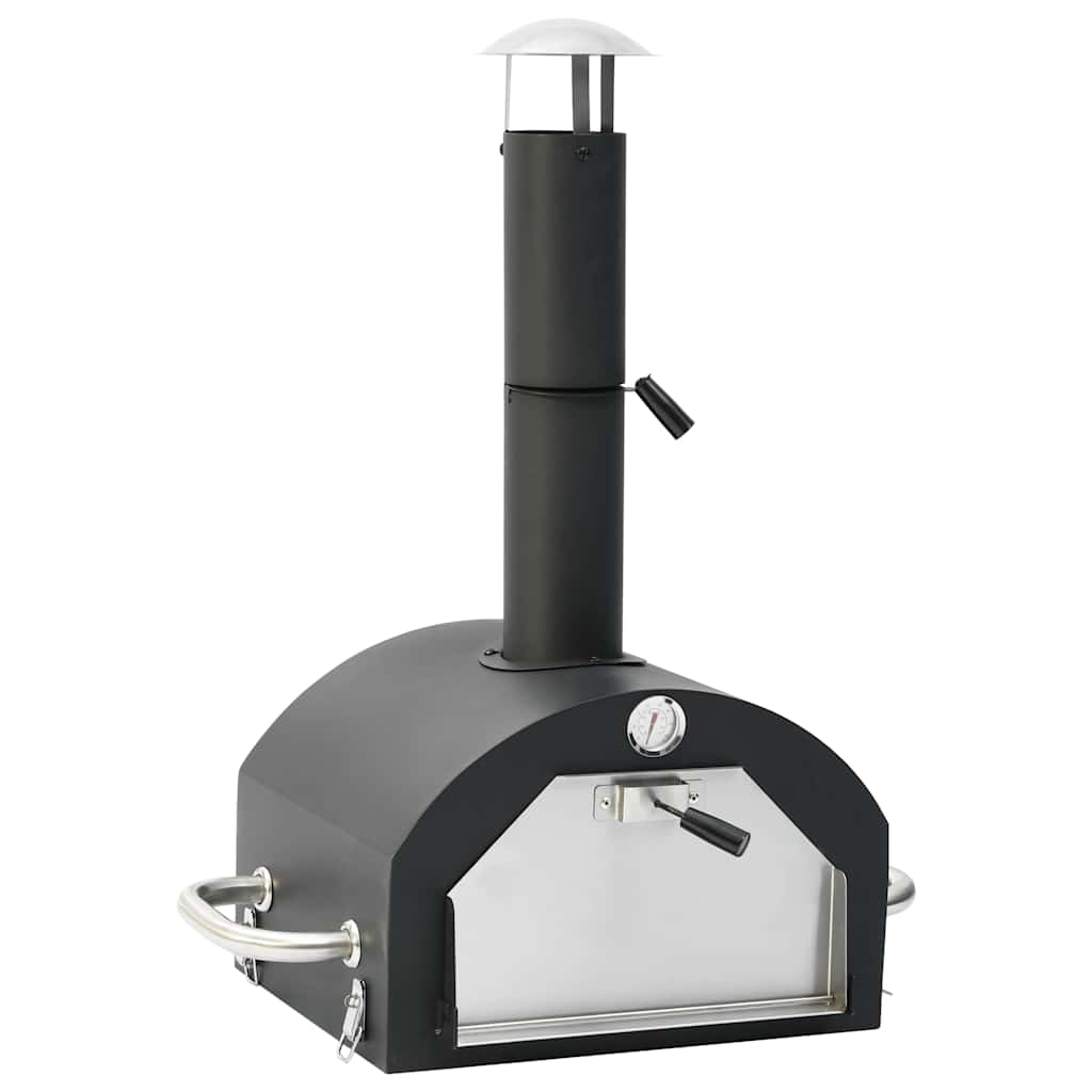 Horno para pizza y barbacoa al aire libre 3 en 1 negro v3974 - Vetonek