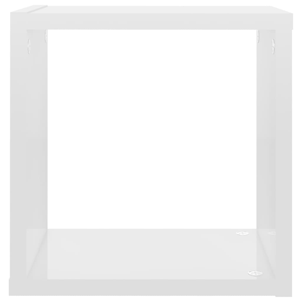 Estantes cubo de pared 2 unidades blanco brillo 26x15x26 cm vidaXL