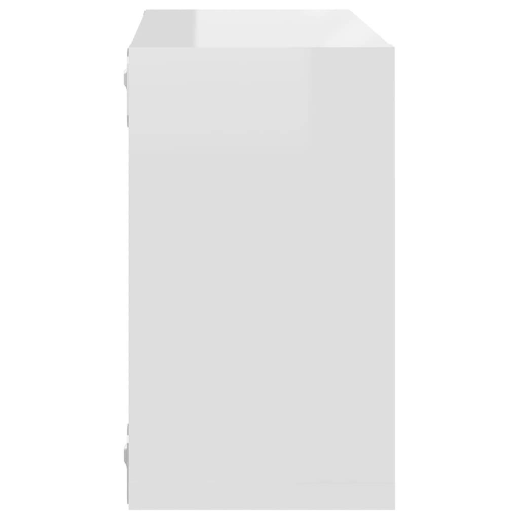 Estantes cubo de pared 2 unidades blanco brillo 26x15x26 cm vidaXL