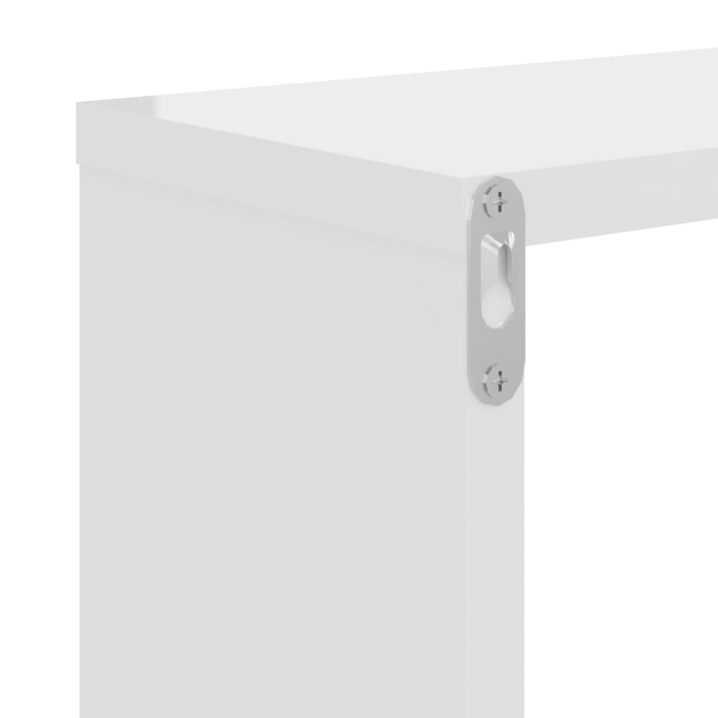 Estantes cubo de pared 2 unidades blanco brillo 26x15x26 cm vidaXL