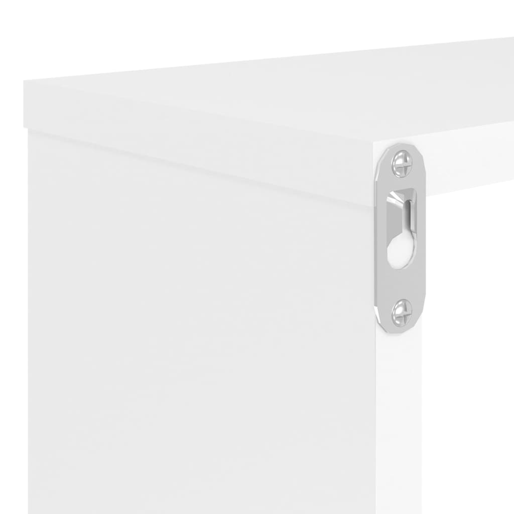 Estantes cubo de pared 2 uds contrachapado blanco 80x15x26,5 cm - Vetonek