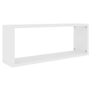 Estante cubo de pared 2 uds madera sintetizada Nexus blanco 60x15x23cm - Vetonek