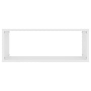 Estante cubo de pared 2 uds madera sintetizada Nexus blanco 60x15x23cm - Vetonek