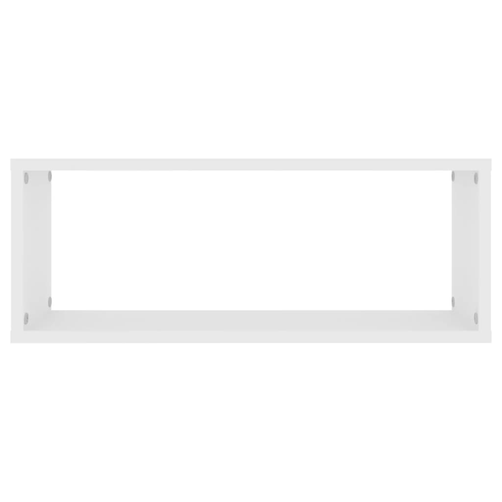 Estante cubo de pared 2 uds madera sintetizada Nexus blanco 60x15x23cm - Vetonek