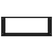 Estante cubo de pared 6 uds contrachapado negro 60x15x23 cm v5565 - Vetonek