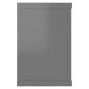 Estante cubo de pared 6uds contrachapado gris brillo 60x15x23cm v5770 - Vetonek
