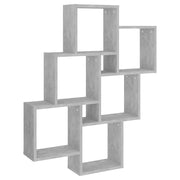 Vetonek Estante cubo de pared contrachapado gris hormigón 78x15x93 cm