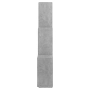 Estante cubo de pared contrachapado gris hormigón 78x15x93 cm v5916 - Vetonek
