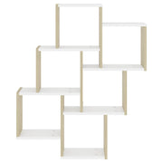 Estante cubo de pared contrachapado blanco y roble 78x15x93 cm v5923 - Vetonek