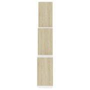 Estante cubo de pared contrachapado blanco y roble 78x15x93 cm v5923 - Vetonek