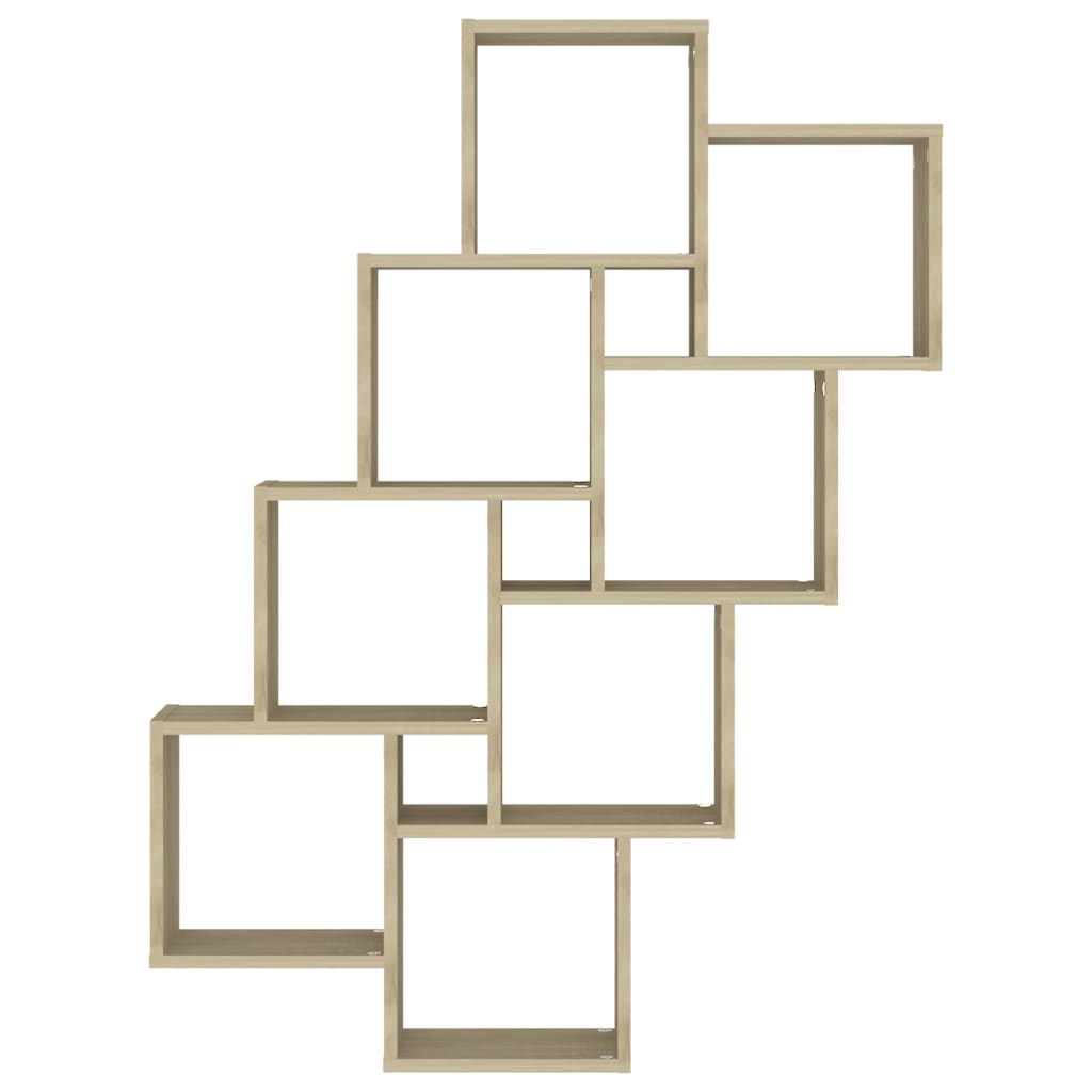 Estante cubo de pared contrachapado roble Sonoma 90x15x119 cm - Vetonek