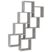Vetonek Estante cubo de pared contrachapado gris hormigón 90x15x119 cm