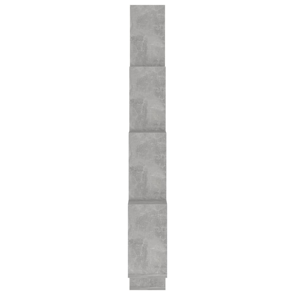 Estante cubo de pared contrachapado gris hormigón 90x15x119 cm v6005 - Vetonek