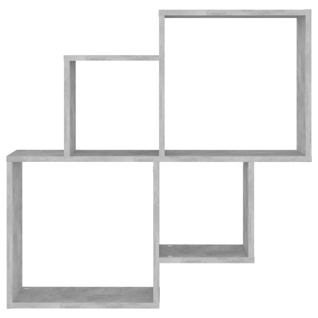 Estante cubo de pared contrachapado gris hormigón 80x15x78,5 cm v6814 - Vetonek