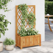 Lit de jardin avec treillis en bois d'acacia v7040 Vetonek