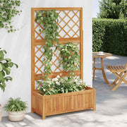 Parterre de fleurs avec treillis en bois d'acacia massif 85x38x150 cm v7057 Vetonek