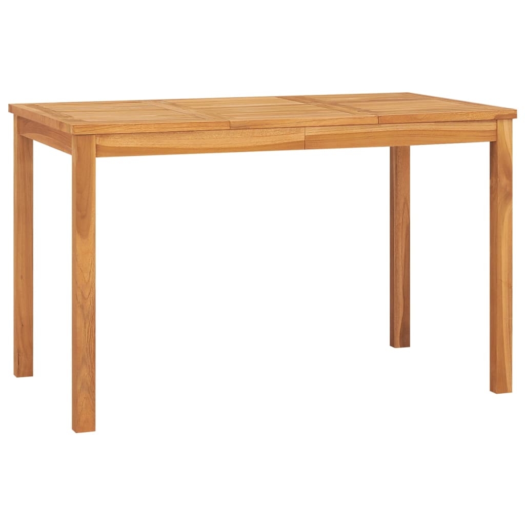 Vetonek Mesa de comedor de jardín madera maciza de teca 120x70x77 cm